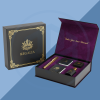 Rigid Book Style Box with Gold Logo