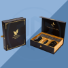 Rigid Book Style Box with Gold Logo