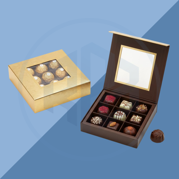 Rigid Chocolate Boxes with Window (3) Rigid Chocolate Packaging Boxes with Window