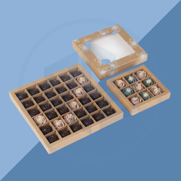 Rigid Chocolate Boxes with Window (4) Rigid Chocolate Packaging Boxes with Window