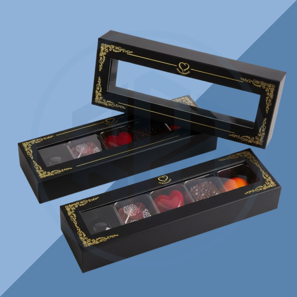 Rigid Chocolate Boxes with Window (8) Rigid Chocolate Packaging Boxes with Window