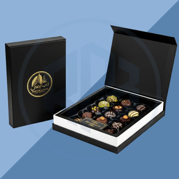 Rigid Chocolate Two-Piece Boxes (2) Chocolate Two-Piece Boxes