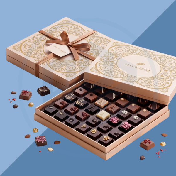 Rigid Chocolate Two-Piece Boxes (4) Chocolate Two-Piece Boxes
