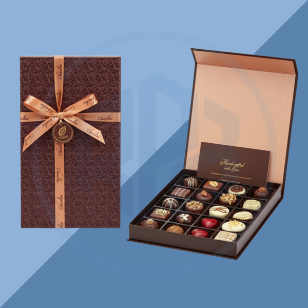 Rigid Chocolate Two-Piece Boxes (6) Chocolate Two-Piece Boxes