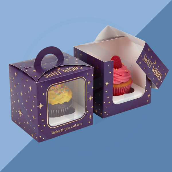 Rigid Cupcake Packaging Boxes
