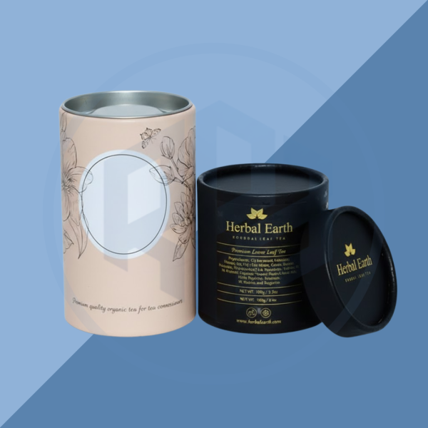 Rigid Cylinder Tea Packaging Boxes