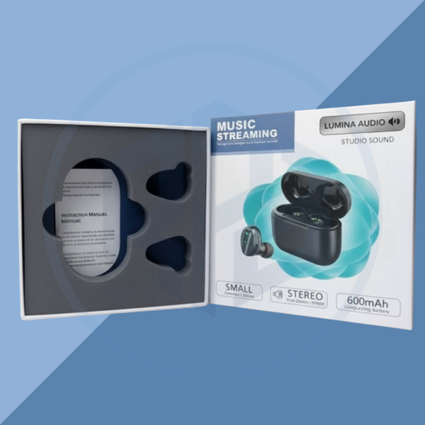 Rigid Ear Buds Packaging Boxes