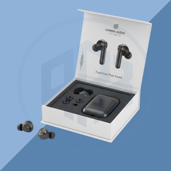 Rigid Ear Buds Packaging Boxes
