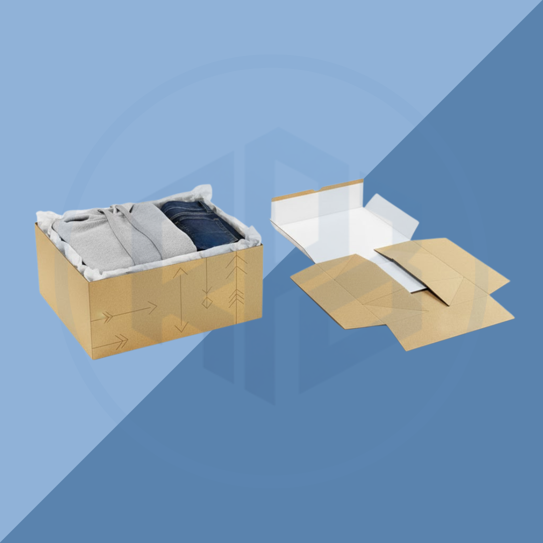 Rigid Fold-flat Apparel Packaging Boxes