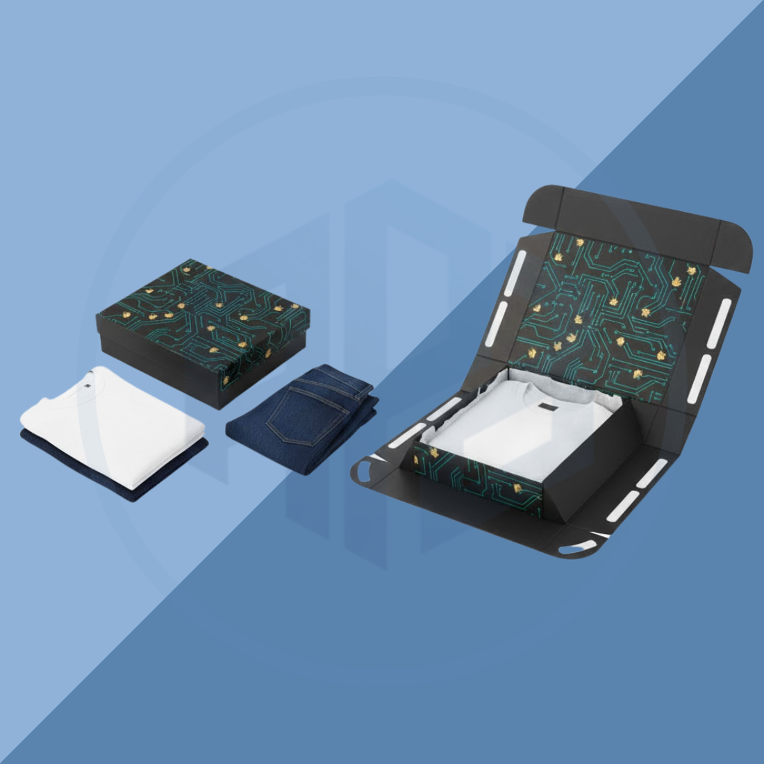 Rigid Fold-flat Apparel Packaging Boxes