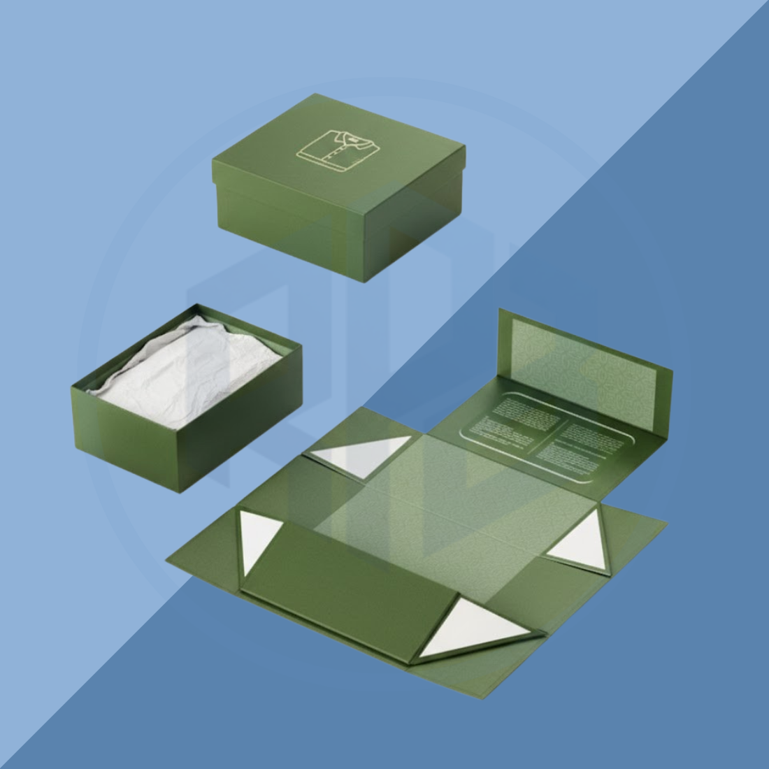 Rigid Fold-flat Apparel Packaging Boxes