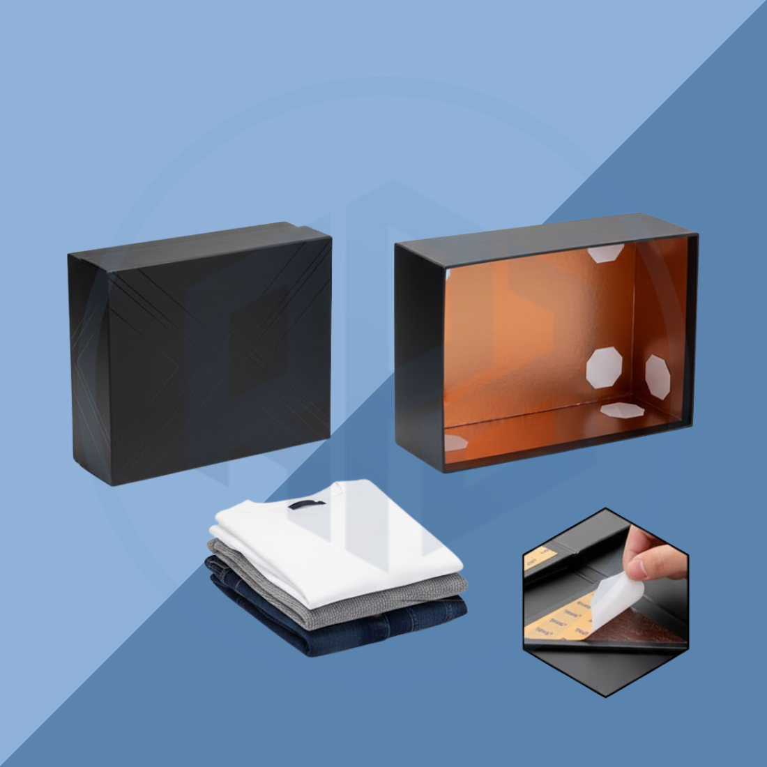 Rigid Fold-flat Apparel Packaging Boxes