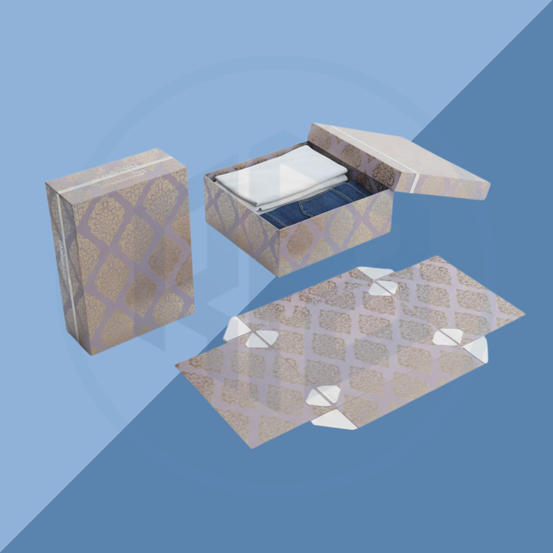 Rigid Fold-flat Apparel Packaging Boxes