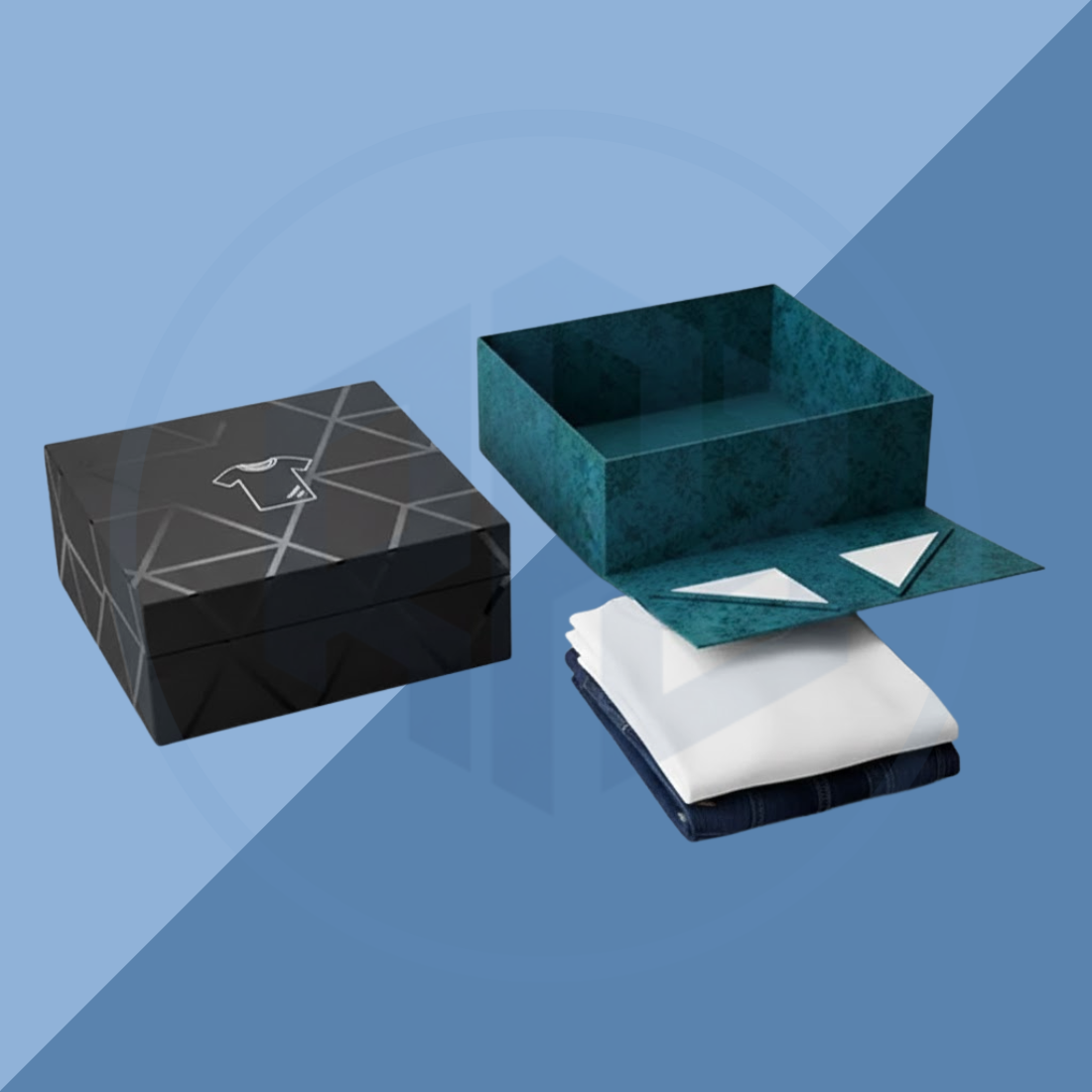 Rigid Fold-flat Apparel Packaging Boxes