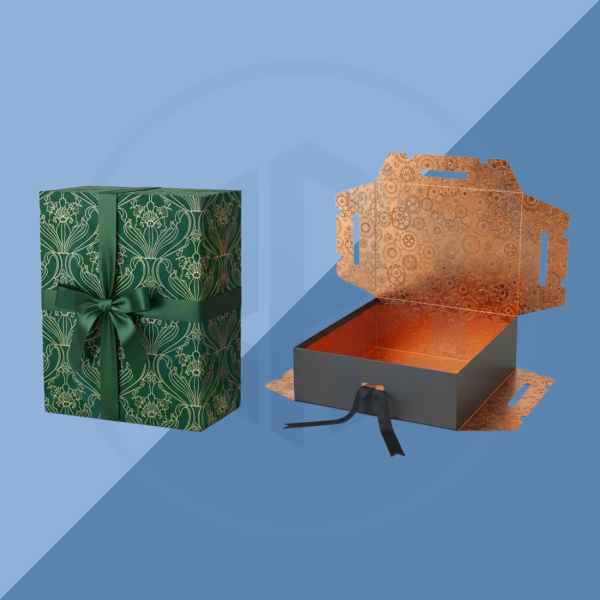 Rigid Foldable Hamper Boxes (2) Rigid Foldable Hamper Packaging Boxes