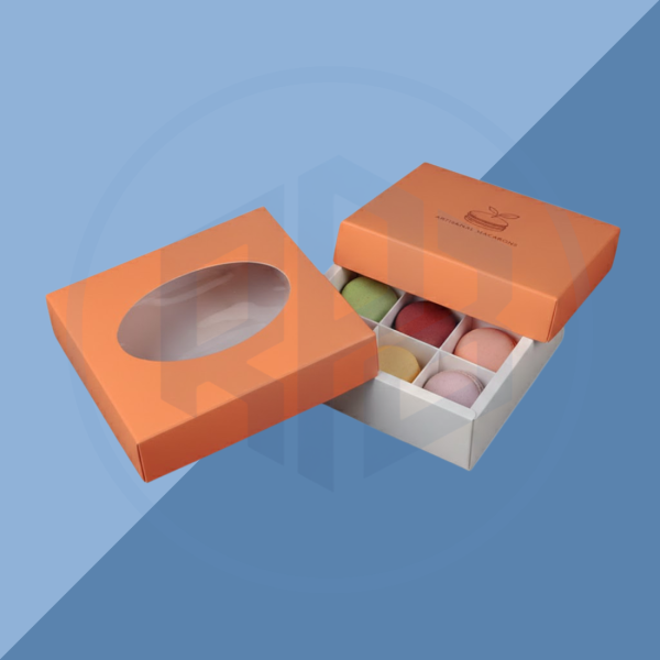 Rigid Macaroon Packaging Boxes with Window