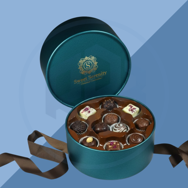 Rigid Round Chocolate Packaging Boxes