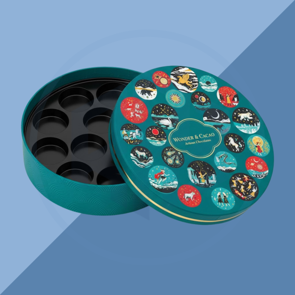 Rigid Round Chocolate Packaging Boxes