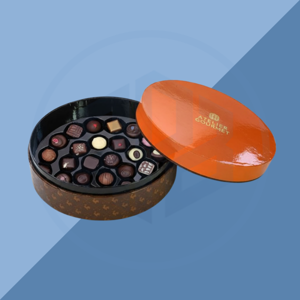 Rigid Round Chocolate Packaging Boxes