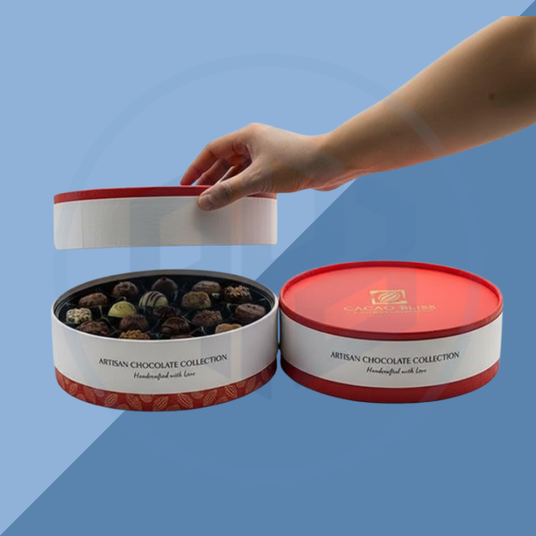 Rigid Round Chocolate Packaging Boxes