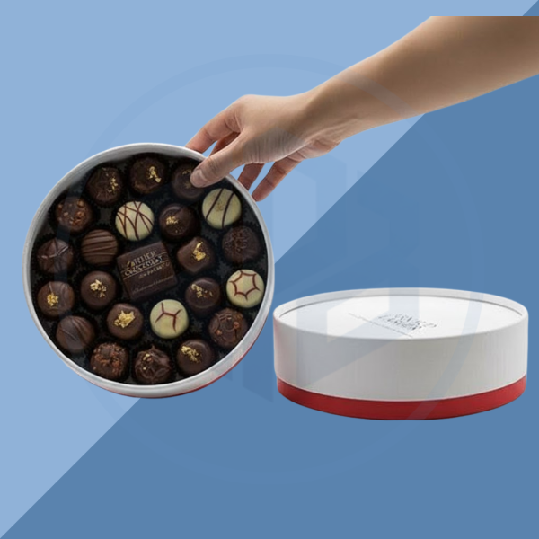 Rigid Round Chocolate Packaging Boxes
