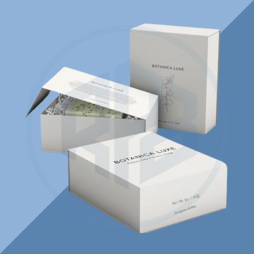 Rigid White Soap Packaging Boxes (3) Soap Sleeves Packaging